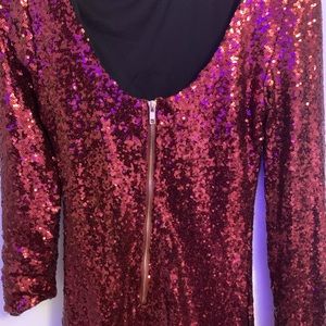 Burgundy sparkle dress